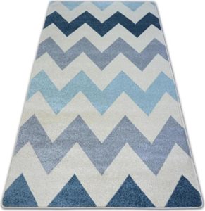 Dywany Lusczow Kusový koberec NORDIC cikcak modrý